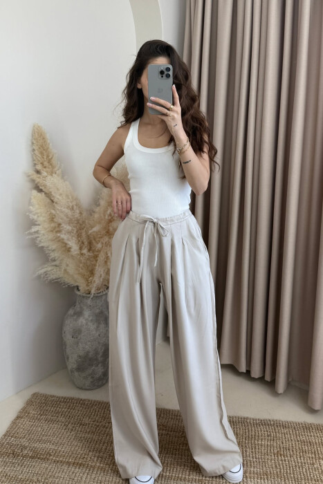 ONE COLOR SIMPLE WOMEN TANK TOP WHITE-E BARDHE 