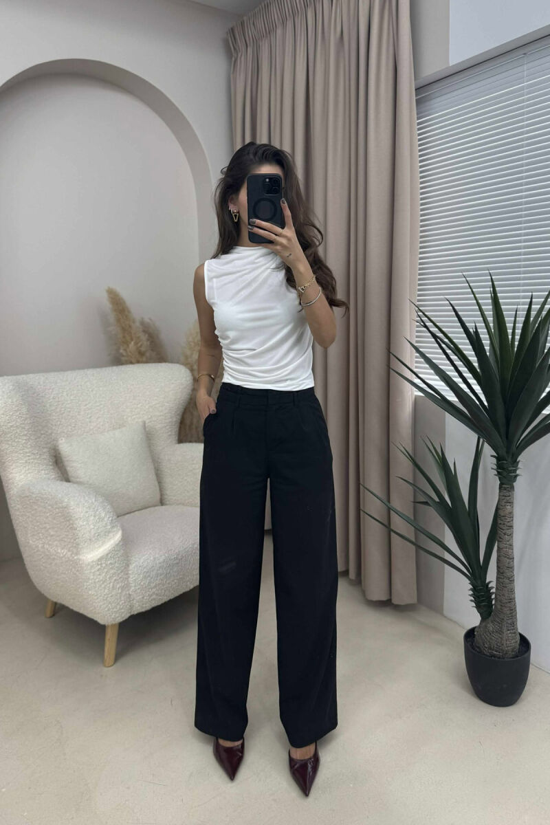 ONE COLOR SIMPLE WOMEN TANK TOP WHITE-E BARDHE - 1