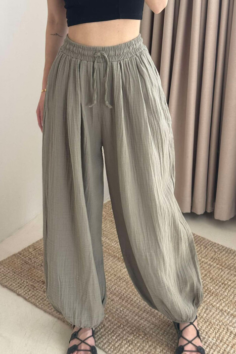 ONE COLOR SIMPLE WOMEN TROUSERS GREEN/JESHILE - 5