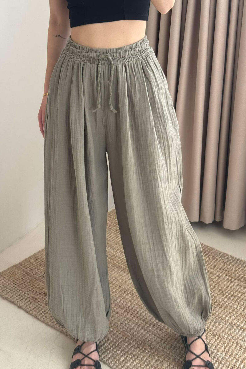 ONE COLOR SIMPLE WOMEN TROUSERS GREEN/JESHILE - 5