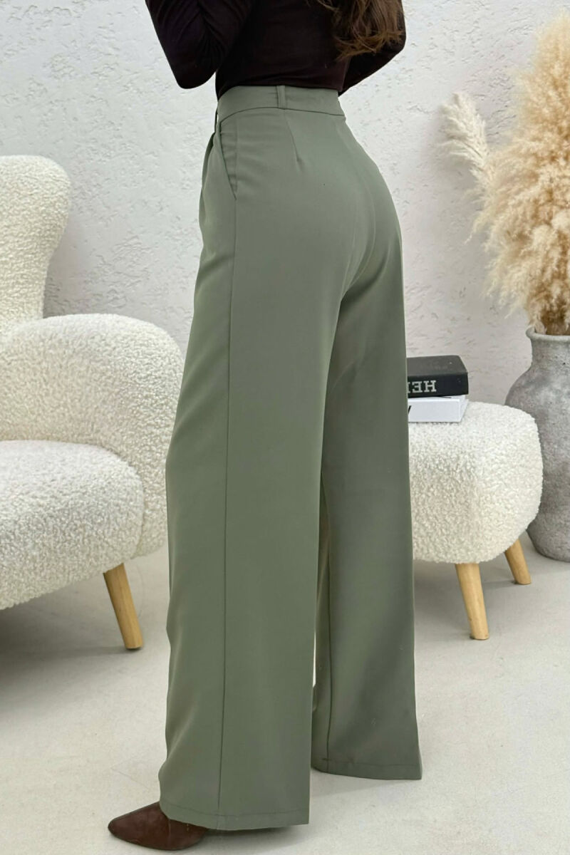 ONE COLOR SIMPLE WOMEN TROUSERS MINT/MENTE - 4