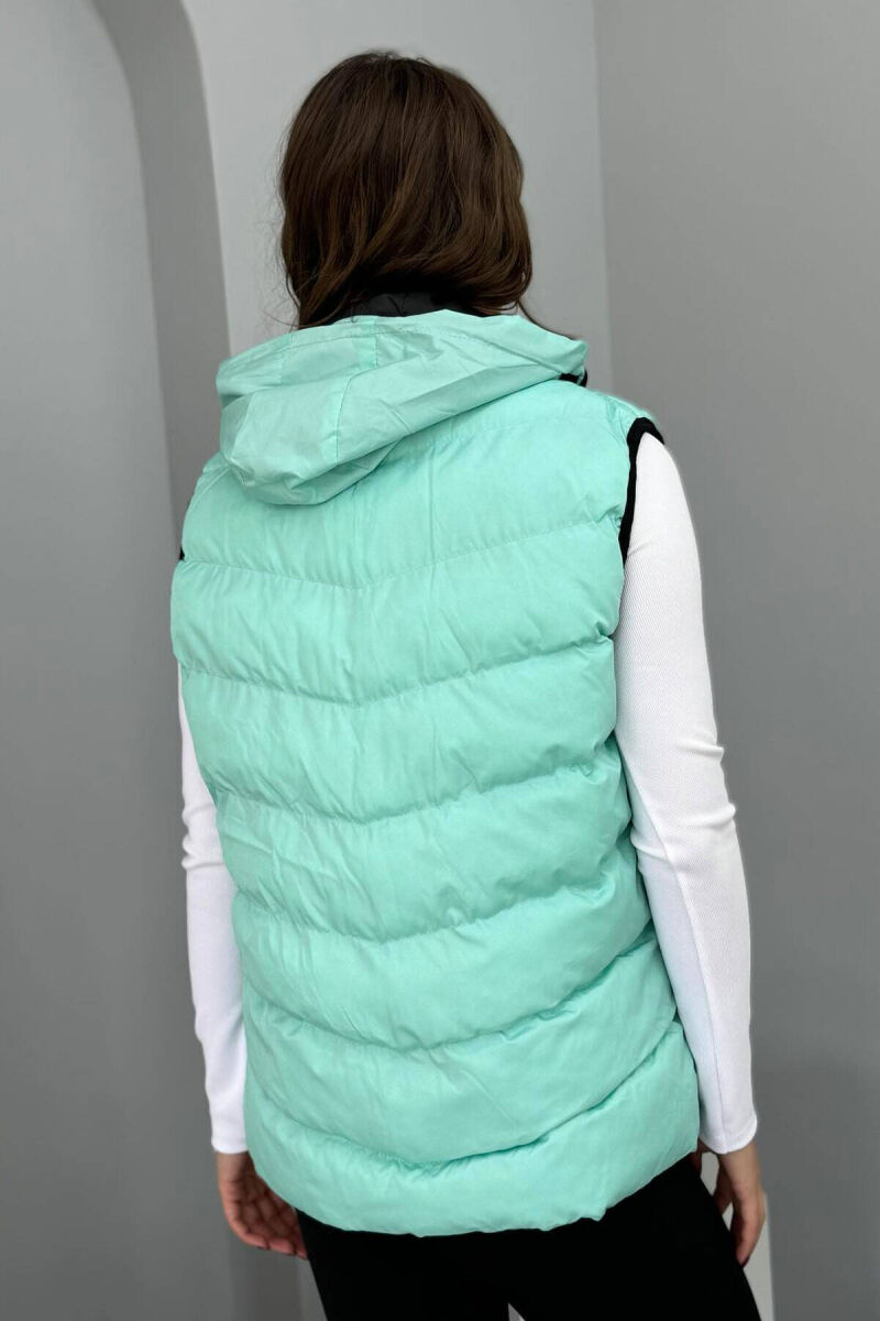 ONE COLOR SIMPLE WOMEN VEST MINT/MENTE - 4