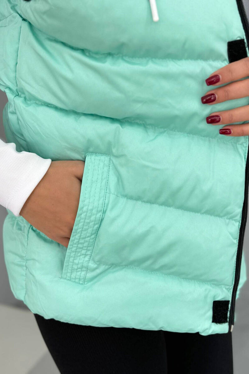 ONE COLOR SIMPLE WOMEN VEST MINT/MENTE - 5
