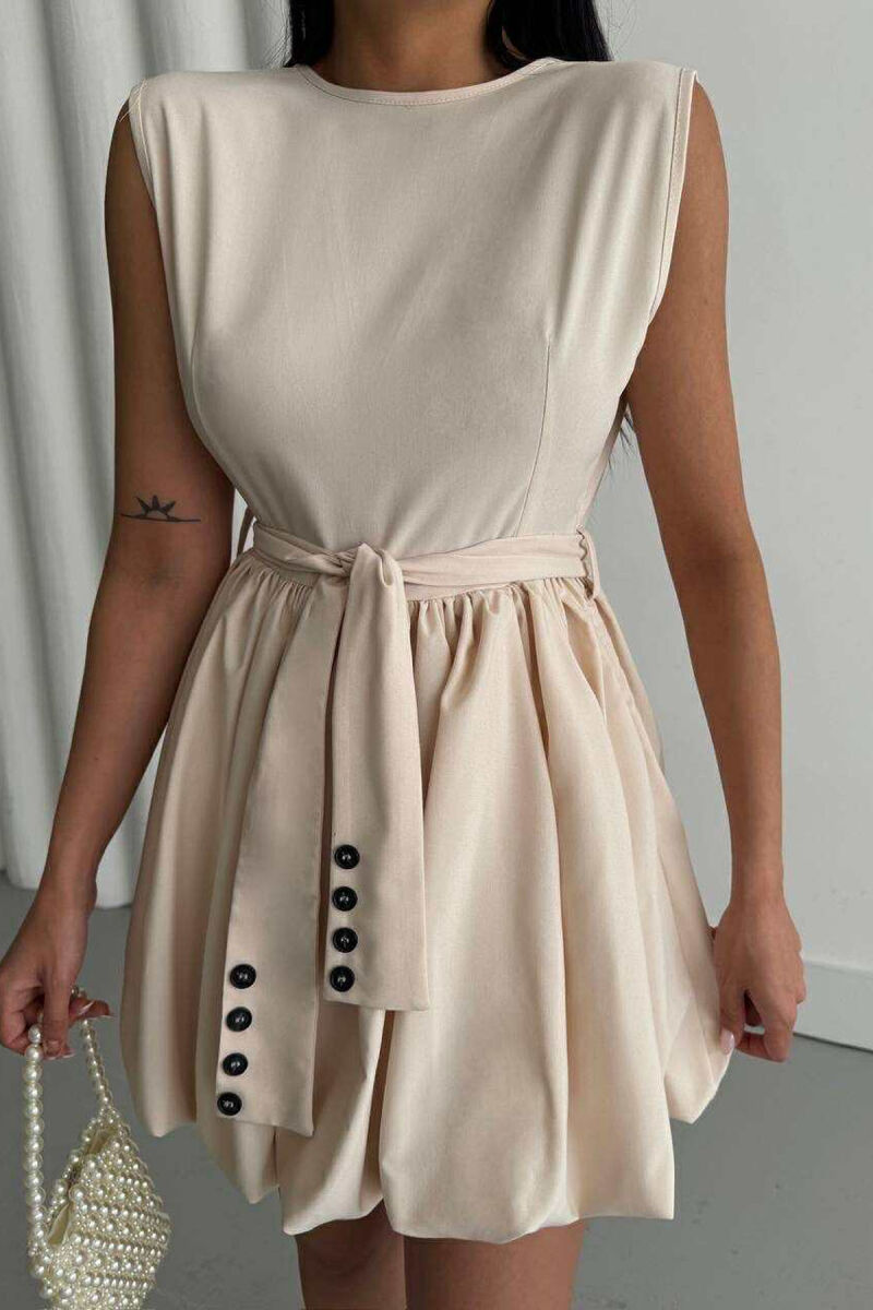 L'Or SleevelessCoatDress ベージュlaubeblanc Sleeveless Coat Dress – L'AUBE BLANC
