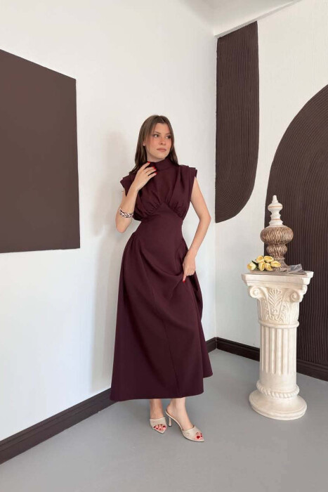 FUSTAN NJE NGJYRESH PA MENGE PER FEMRA NE NGJYRE VISHNJE - KLAUDIO FASHION