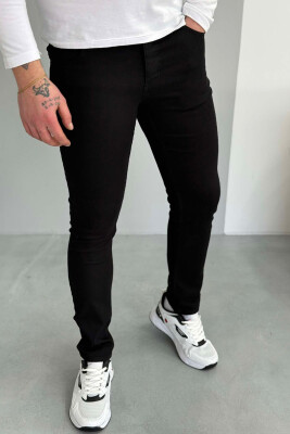 ONE COLOR SLIM FIT MEN JEANS BLACK/ E ZEZE 