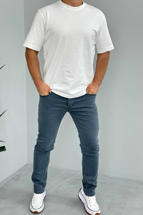 XHINSE TË THJESHTA NJË NGJYRËSHE TË NGUSHTA PËR MESHKUJ NË NGJYRËN GUR KALI - KLAUDIO FASHION