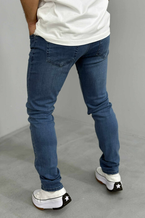 ONE COLOR SLIM FIT SIMPLE MEN JEANS BLUE/BLU - 4