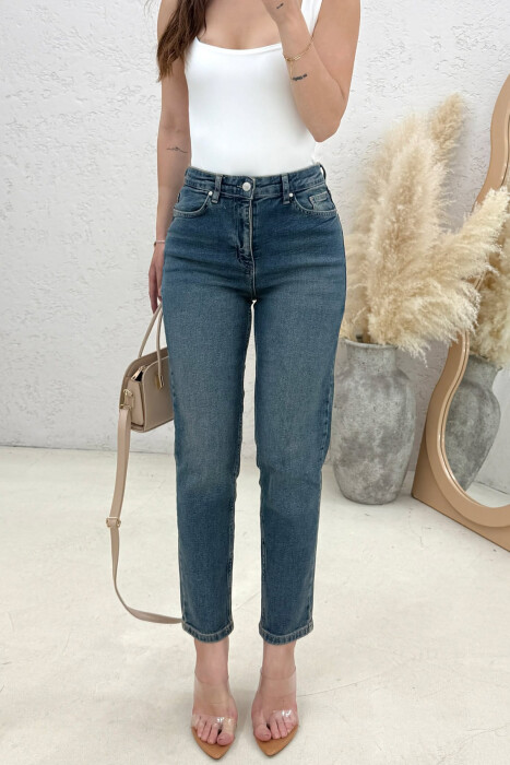 ONE COLOR SLIM FIT WOMAN JEANS BLUE/BLU - 3