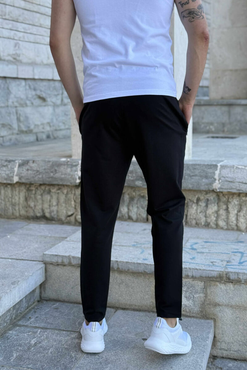 ONE COLOR SMALL LOGO MEN SWEATPANTS BLACK/ E ZEZE - 4