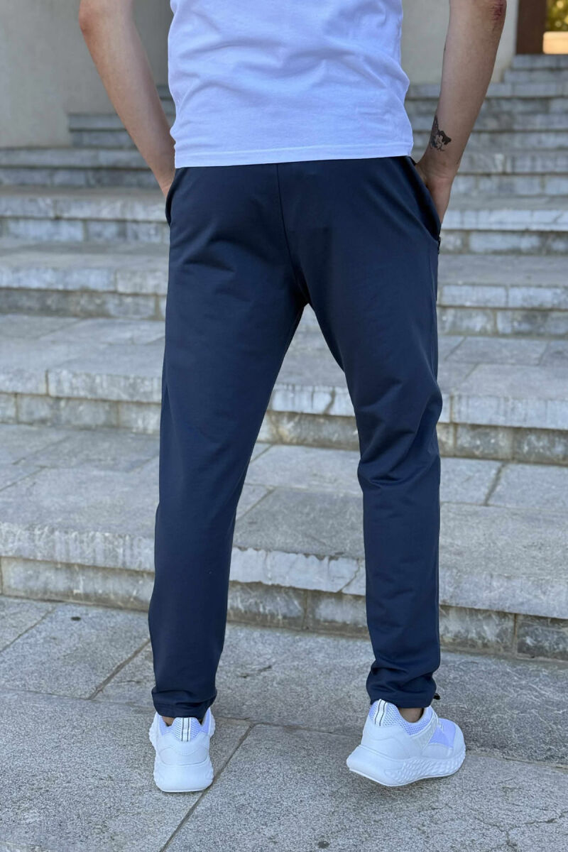 ONE COLOR SMALL LOGO MEN SWEATPANTS BLUE/BLU - 4