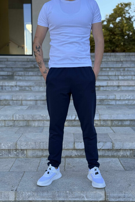 ONE COLOR SMALL LOGO MEN SWEATPANTS BLUE/BLU - 5