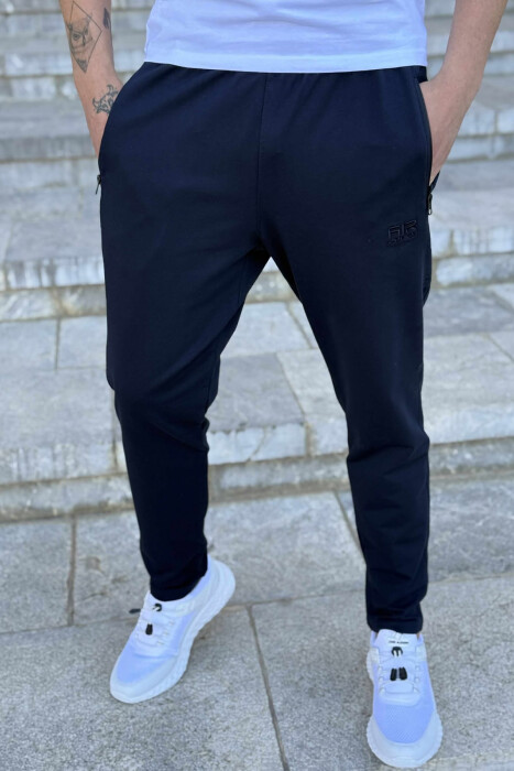ONE COLOR SMALL LOGO MEN SWEATPANTS DARK BLUE/BEE 