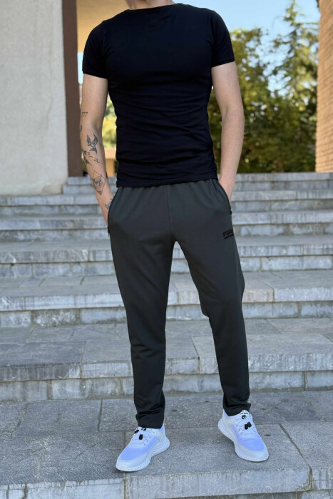 ONE COLOR SMALL LOGO MEN SWEATPANTS DARK GREEN/JEE - 2