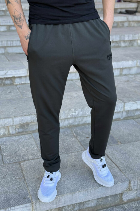 ONE COLOR SMALL LOGO MEN SWEATPANTS DARK GREEN/JEE - 1