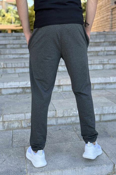 ONE COLOR SMALL LOGO MEN SWEATPANTS DARK GREY/GEE - 4