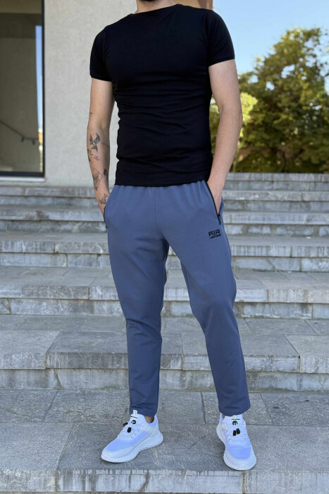 ONE COLOR SMALL LOGO MEN SWEATPANTS LIGHTBLUE/BZ - 2