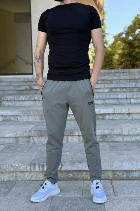 ONE COLOR SMALL LOGO MEN SWEATPANTS OLIVE/ULLI - 3
