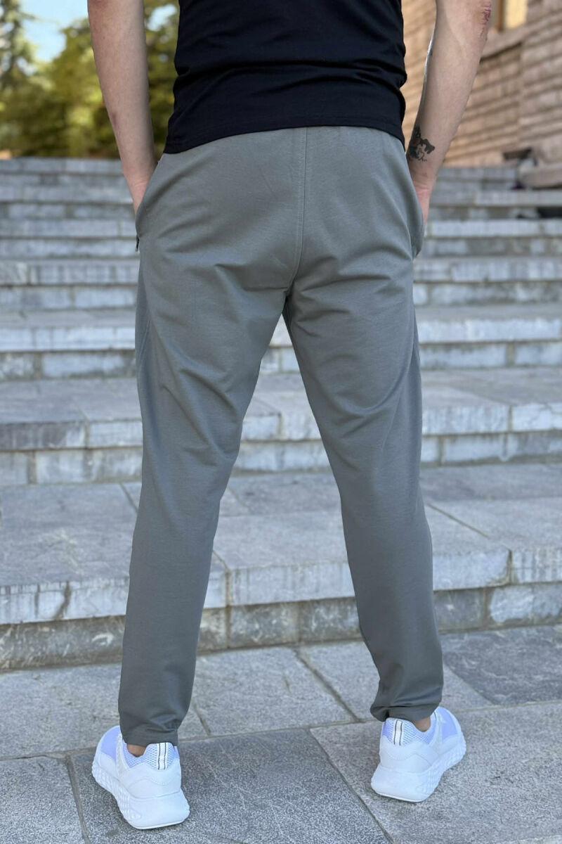 ONE COLOR SMALL LOGO MEN SWEATPANTS OLIVE/ULLI - 4