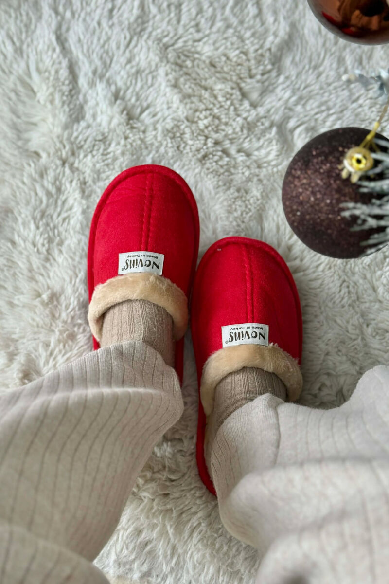 ONE COLOR SMALL LOGO SIMPLE WOMAN SLIPPERS RED/E KUQE - 3