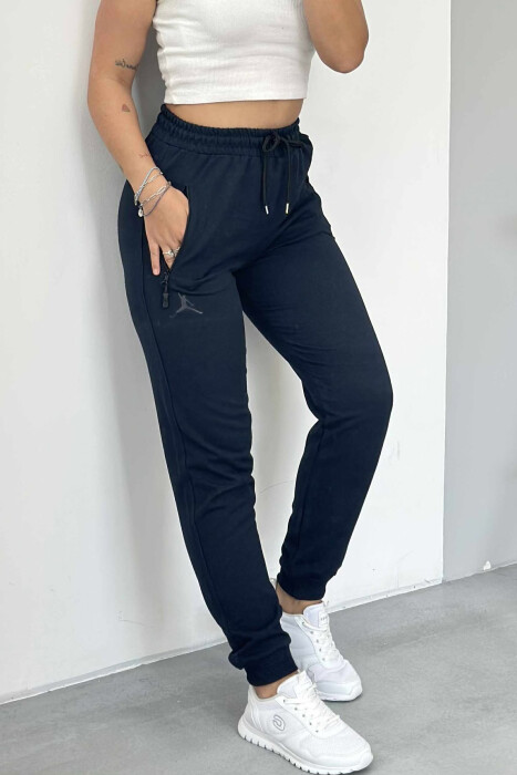 ONE COLOR SMALL LOGO WOMEN SWEATPANTS DARK BLUE/BEE - 4