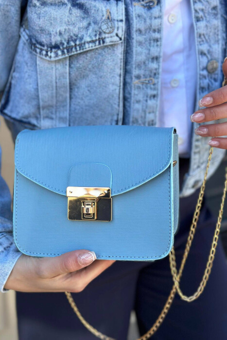 ONE COLOR SMALL SIMPLE WOMAN BAG BABY BLUE/BLU BY 