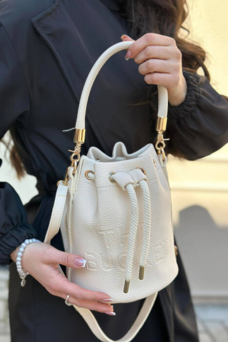 ONE COLOR SMALL SIMPLE WOMAN BAG CREAM/KREM 