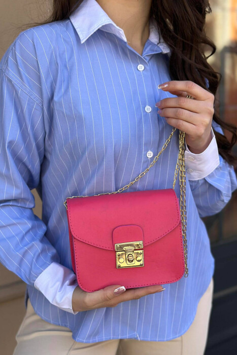 ONE COLOR SMALL SIMPLE WOMAN BAG FUCHSIA/CIKLAMI 