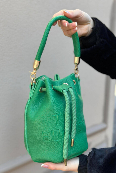 ONE COLOR SMALL SIMPLE WOMAN BAG GREEN/JESHILE 