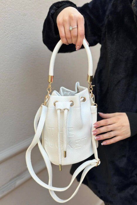 ONE COLOR SMALL SIMPLE WOMAN BAG WHITE-E BARDHE 