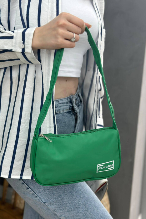 ONE COLOR SMALL WOMAN BAG GREEN/JESHILE 