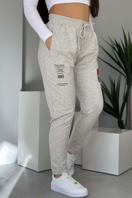 ONE COLOR SMALL WRITTINGS WOMAN SWEATPANTS GREY/GRI 