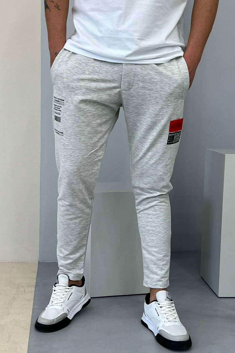 ONE COLOR SMALL WRITTINGS MEN SWEATPANTS GREY/GRI - 4