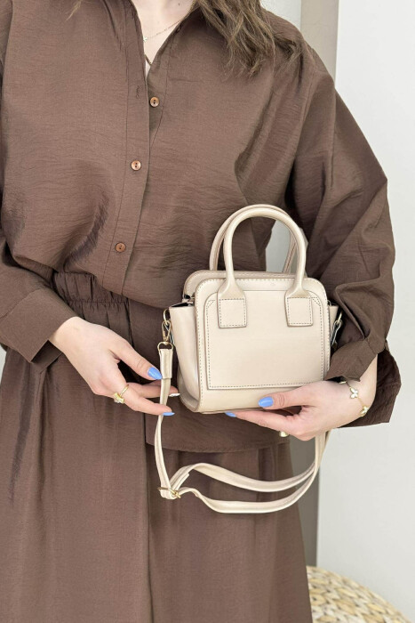 ONE COLOR SMALL ZIPPER WOMEN BAG BEIGE/BEZHE - 2