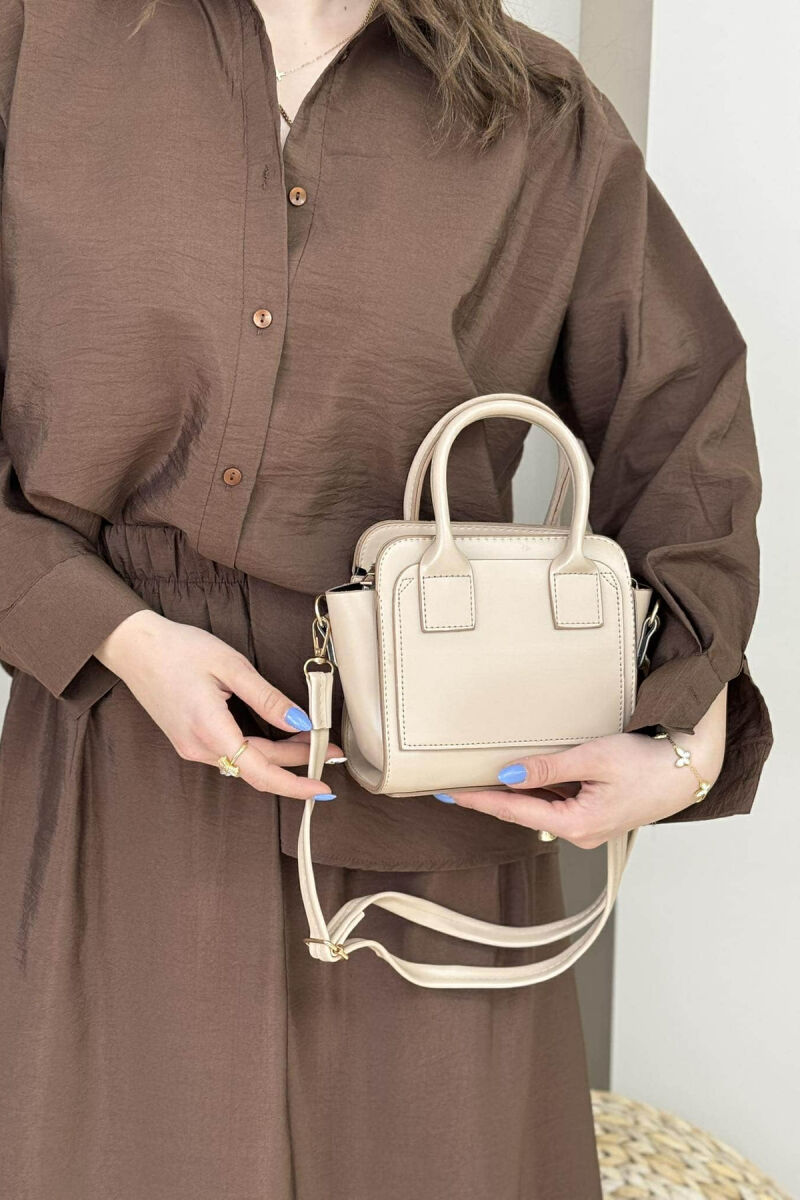 ONE COLOR SMALL ZIPPER WOMEN BAG BEIGE/BEZHE - 2