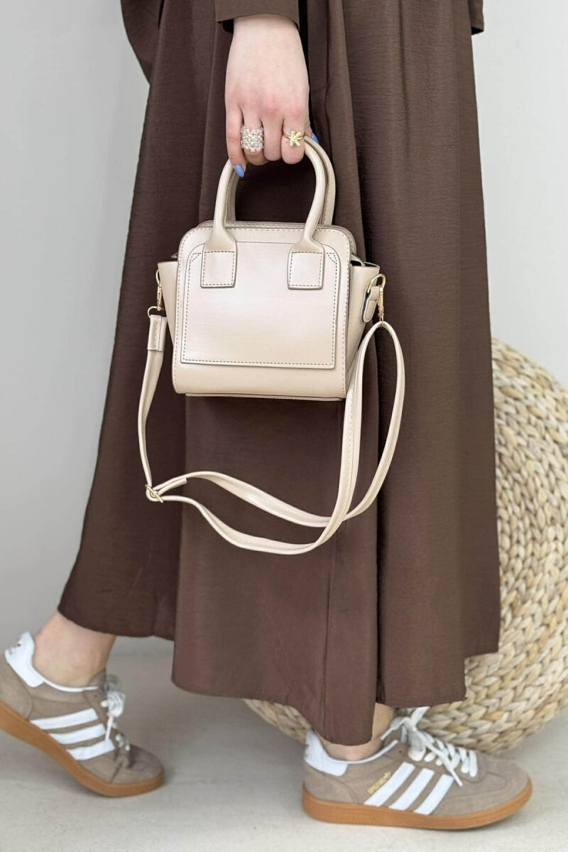 ONE COLOR SMALL ZIPPER WOMEN BAG BEIGE/BEZHE - 4