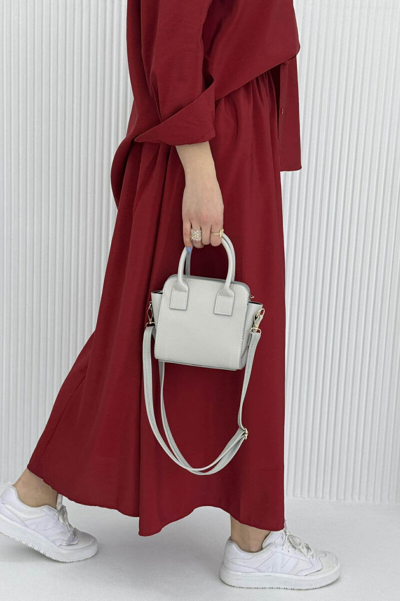 ONE COLOR SMALL ZIPPER WOMEN BAG GREY/GRI - 3