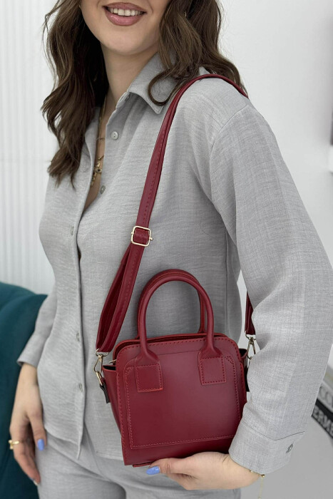 ONE COLOR SMALL ZIPPER WOMEN BAG RED/E KUQE 
