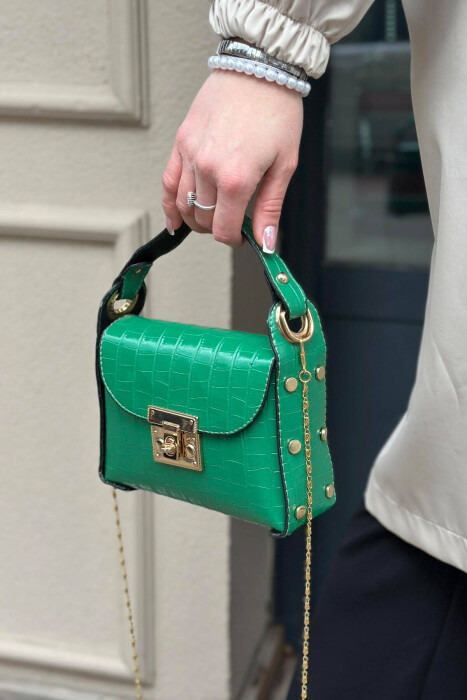 ONE COLOR SMALL WOMAN BAG GREEN/JESHILE 