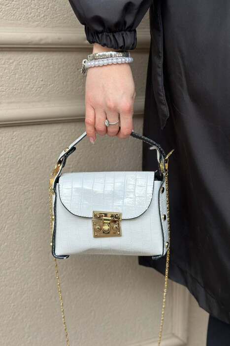 ONE COLOR SMALL WOMAN BAG WHITE-E BARDHE 