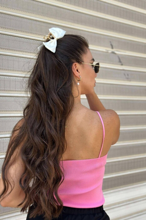 ONE COLOR SOFT MATERIAL WOMAN TOP PINK/ROZE - 2