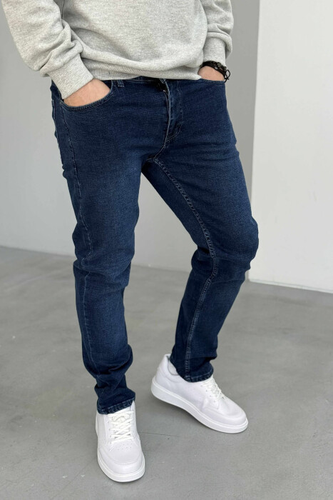 ONE COLOR STRETCHY MEN JEANS BLUE/BLU - 2