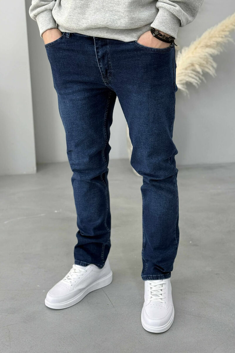 ONE COLOR STRETCHY MEN JEANS BLUE/BLU - 3
