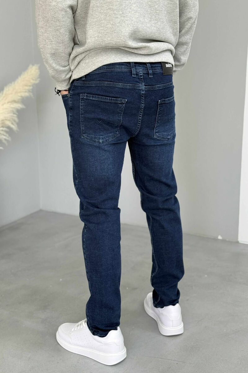 ONE COLOR STRETCHY MEN JEANS BLUE/BLU - 4