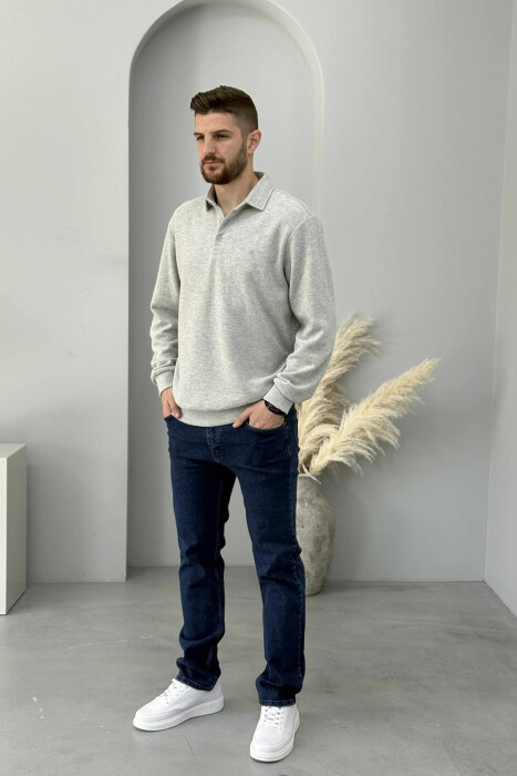 ONE COLOR STRETCHY MEN JEANS BLUE/BLU - 1