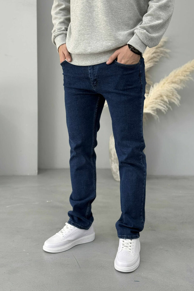 ONE COLOR STRETCHY MEN JEANS BLUE/BLU - 3