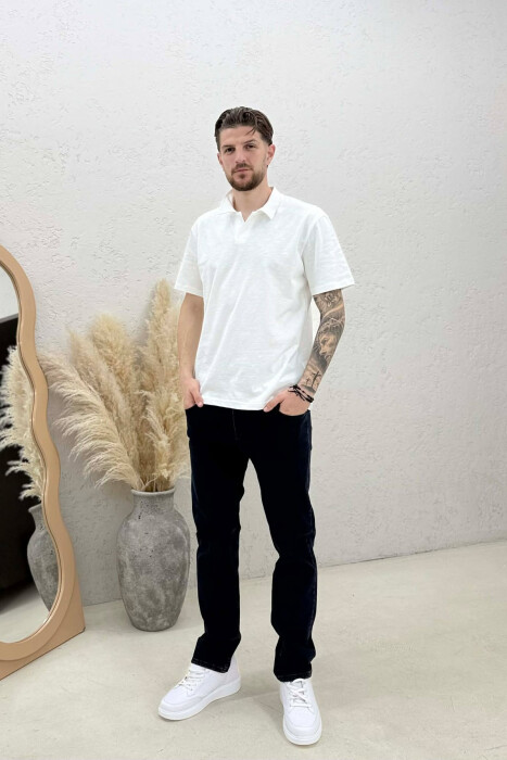 XHINSE NJE NGJYRESHE ELASTIKE PER MESHKUJ NE NGJYRE BLU TE ERRET - KLAUDIO FASHION