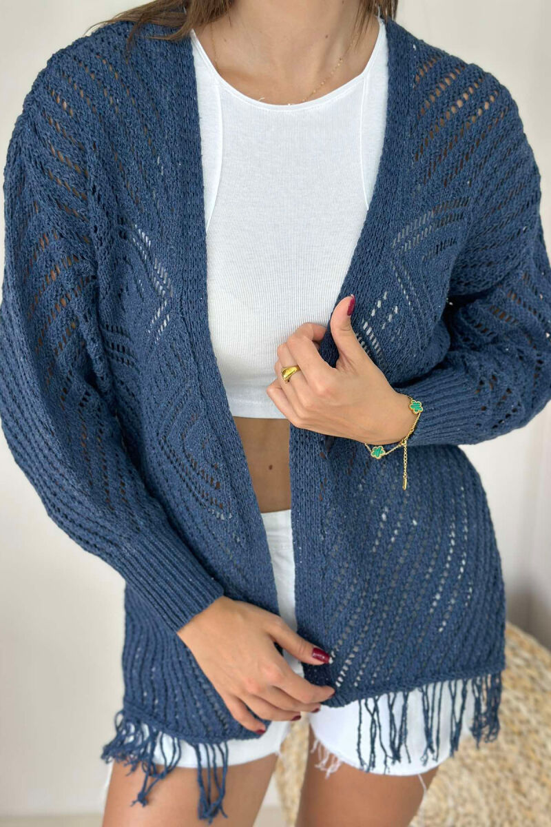 ONE COLOR STRIPE WOMAN CARDIGAN BLUE/BLU - 2