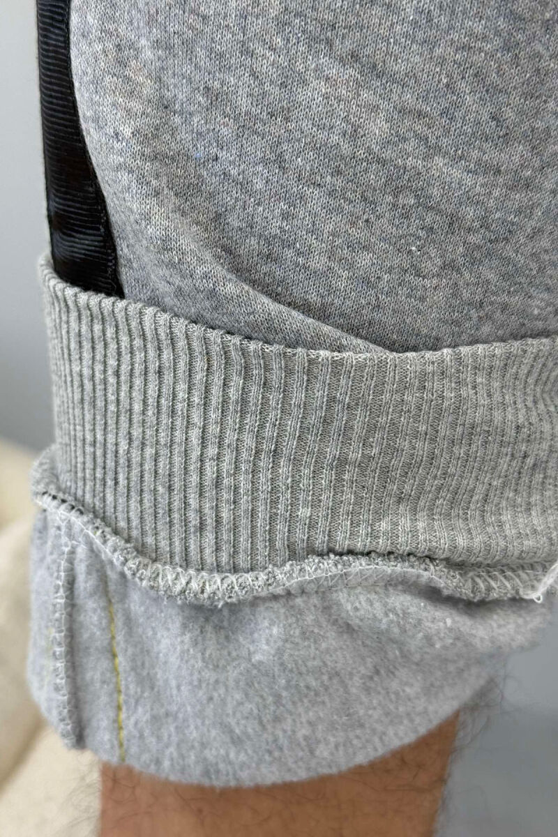 ONE COLOR STRIPED MEN SWEATPANTS GREY/GRI - 2