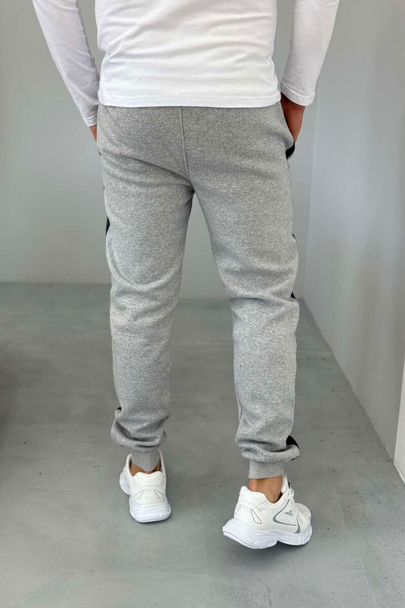 ONE COLOR STRIPED MEN SWEATPANTS GREY/GRI - 4